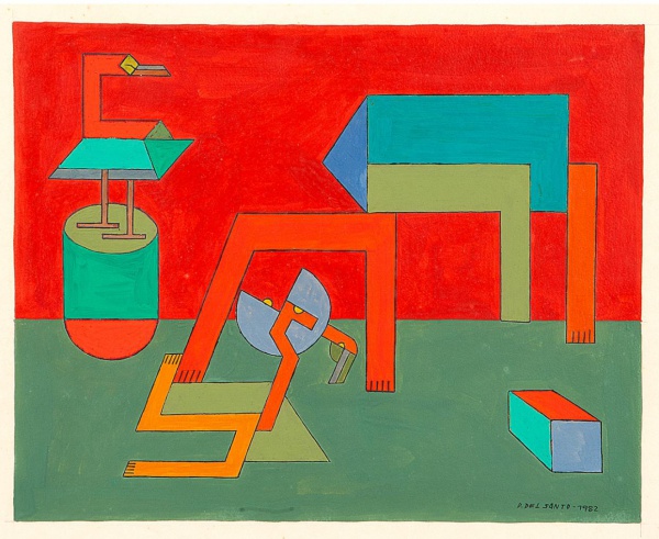 Arte . Aldemir Martins (1922-2006).. Rinha de galos. Aquarela foto 4