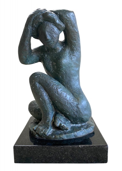Joias . Victor Brecheret (1894-1955). Beijo. Escultura em bronz foto 5