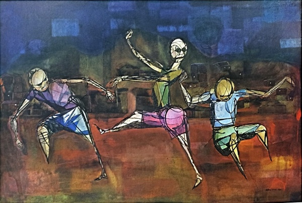 Arte . Flexor, Bipede - óleo sobre tela medindo 33,5 x 25 Cm, foto 5