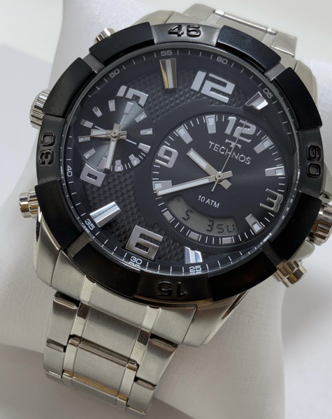 Relogios . EXCEPCIONAL RELÓGIO TECHNOS COM MOVIMENTO QUARTZ, CONFE foto 4
