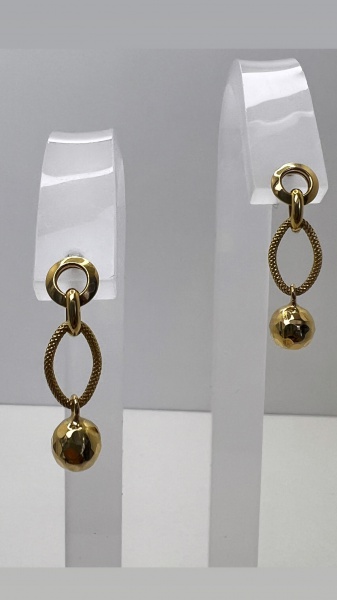 Joias . BRINCO GOLFINHO CONFECCIONADO EM OURO AMARELO 18K, COM foto 3