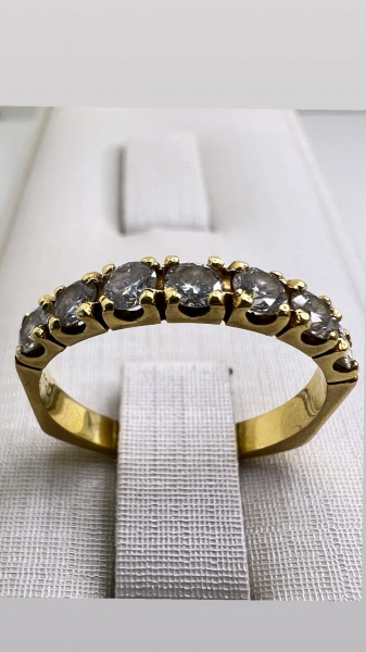 Joias . ANEL CONFECCIONADO EM OURO AMARELO 18K, COM MARFIM, PES foto 7