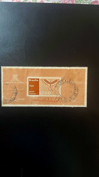 Bloco de Selo Comemorativo do Brasil  -  Brasilia - 1960