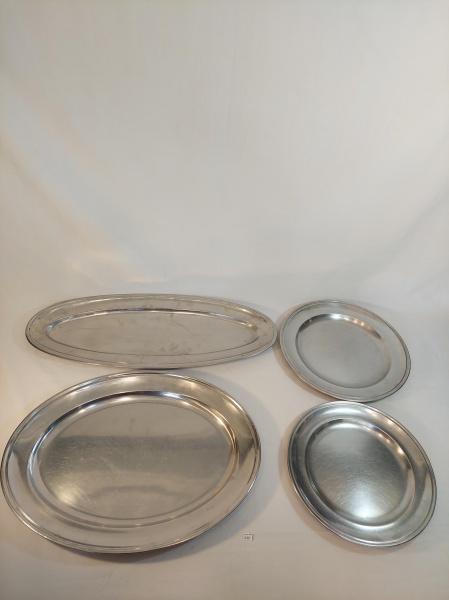 Joias . BAIXELA EM INOX COMPOSTA 2TRAVESSA OVAIS EM INOX WOLFF SENDO 1 PARA PEIXE, 2 ...