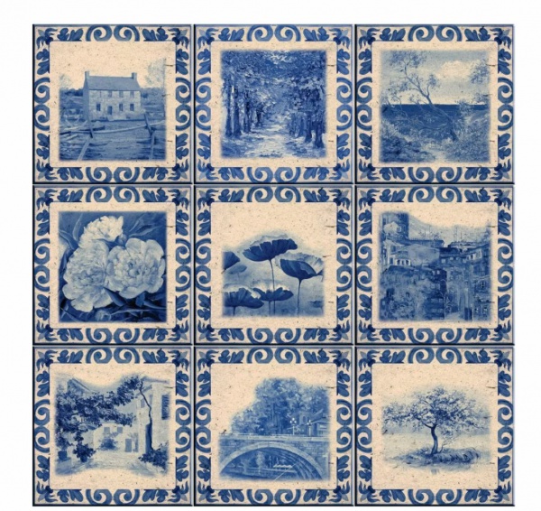 Joias . Belissimo conjunto de 9 azulejos com cenas de lisboa, r foto 2