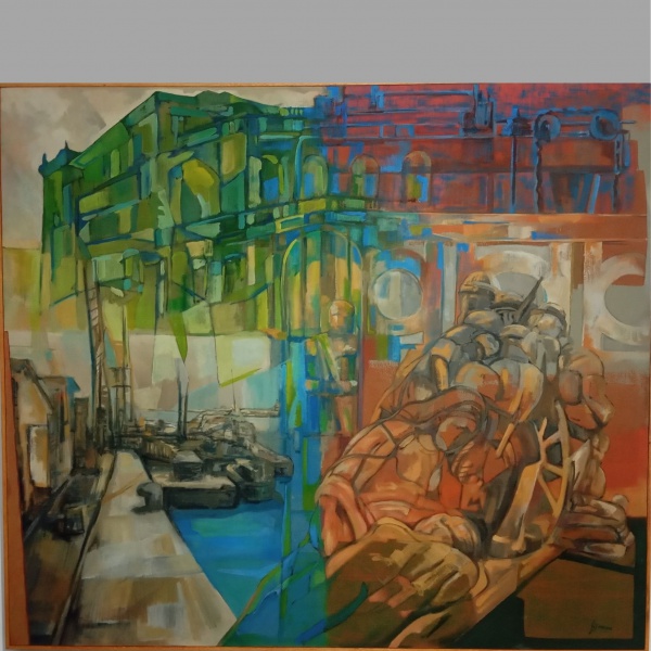 Arte . MARCOS ZWOELFER TRONCOSO. Tempera vinílica sobre tela. Medidas/ 140X160cm. Com ...
