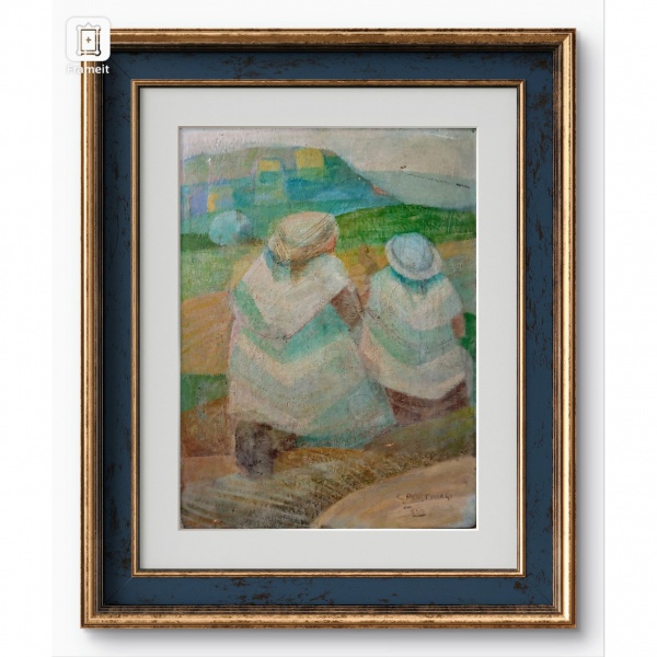 Candido Portinari. Brasil -  Data/1958. Técnica/ Óleo sobre tela. Medidas/ 40X30cm. Assinado e datad