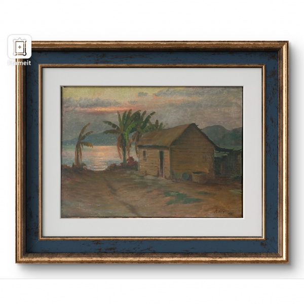 Arte . Alfredo Volpi. Data. 1966. Paisagem. Óleo sobre tela. Medidas. 40 X 50cm. Com ...
