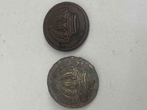 Joias . MILITARIA-  botao antigo PII botão império do brasil marcado coroa imperial ...
