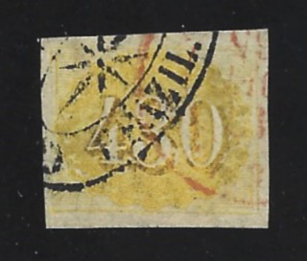 Joias . Brasil-Império - 1861 - 430 Réis Olho de Gato. Selo Perfeito, boas margens, ...
