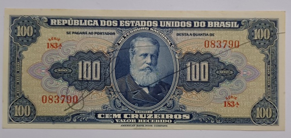 Joias . C029 - 100 Cruzeiros - Valor Recebido - Autografada - 1a estampa - Ano: 1943 - ...