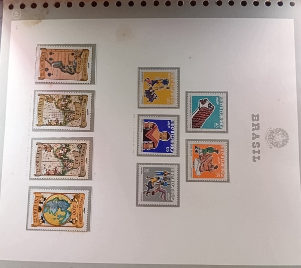 Joias . Brasil, página de coleção com selos fixados com proteto foto 6
