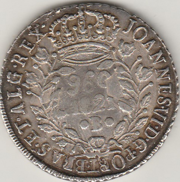 Joias . P478C-VARIANTE SATB, 960 REIS DE 1820R foto 2