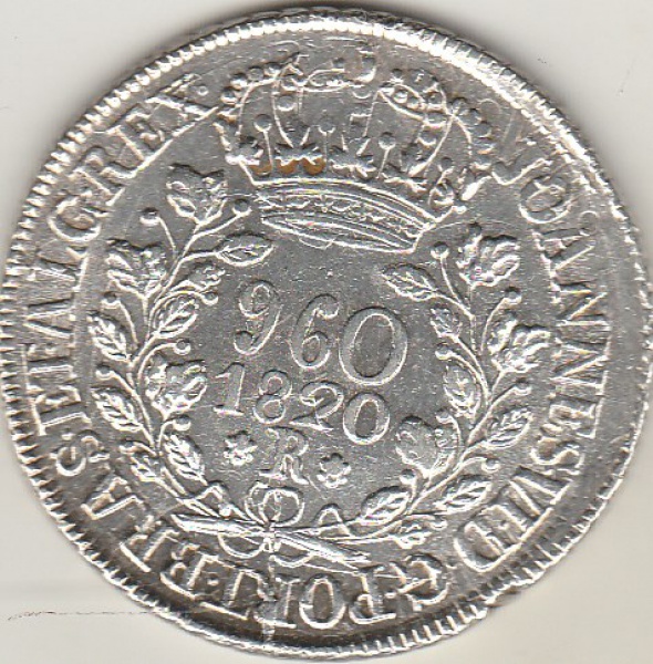 Joias . P478D-VARIANTE (JAE) 960 REIS DE 1820R MUITO RARA COM A foto 2