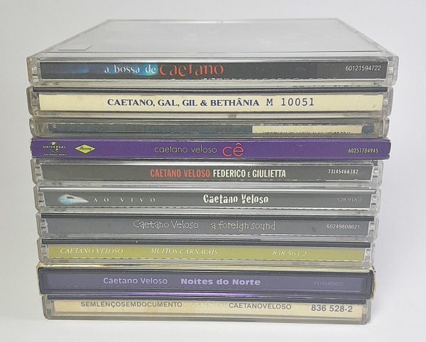side CD まとめ Coleção de 10 CDs musicais originais de CAETANO VELOSO: