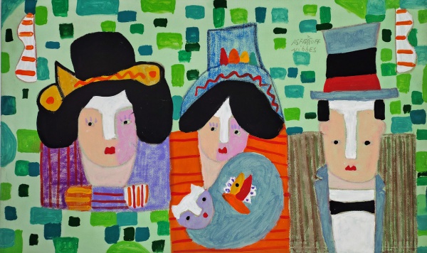 Arte . Elon Brasil, Crianças do Amazonas, óleo sobre tela, 100 foto 3