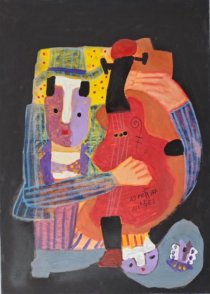 Arte . Nilson Pimenta, Colheita de cana de açúcar, óleo sobre foto 8