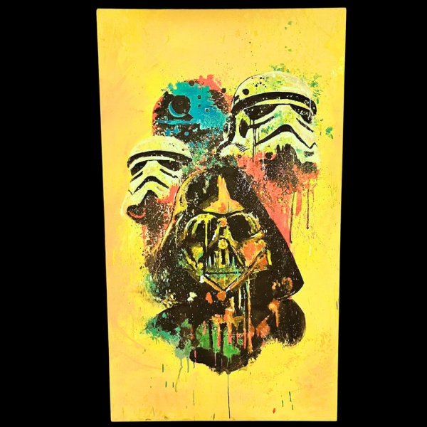Arte . RAPHAELLA LIMA - imponente óleo sobre tela representando personagens do Star ...