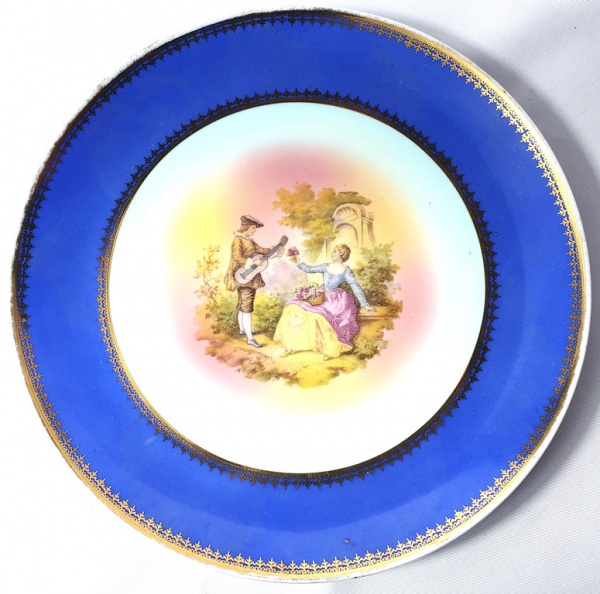 Joias . LUIZ XV-Belíssimo bule produzido em porcelana, com cena foto 7