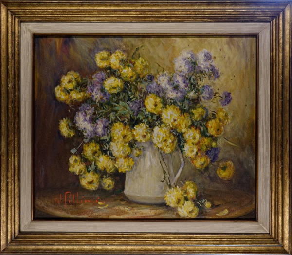 Arte . 6934  WALDEMAR PELLINI - PINTURA ÓLEO SOBRE TELA - TIPO DA ASSINATURA: FEITA A ...