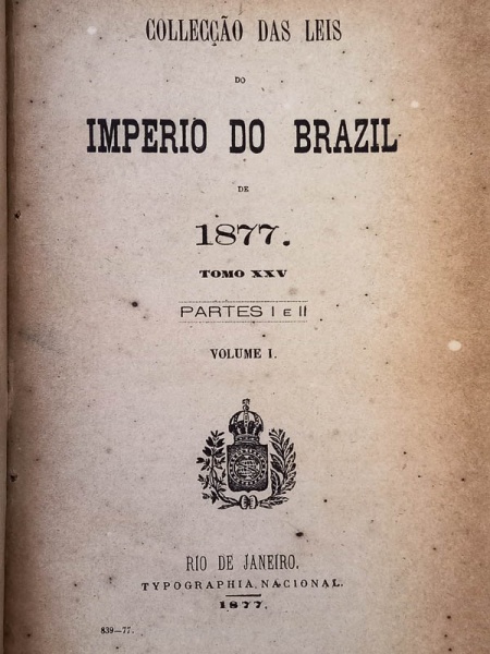 Arte . Collecção das Leis do Imperio do Brazil de 1888 - Vol. foto 1