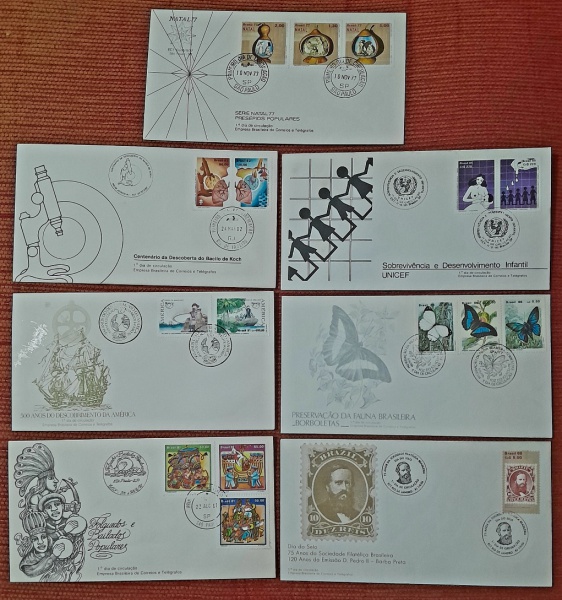 Joias . Brasil 1981 - Natal, seleção de 27 envelopes FDC's, foto 3