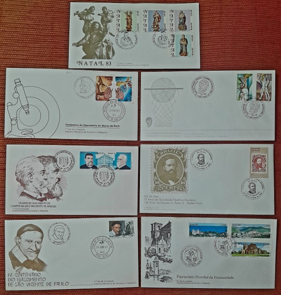 Joias . Brasil 1981 - Natal, seleção de 27 envelopes FDC's, foto 7