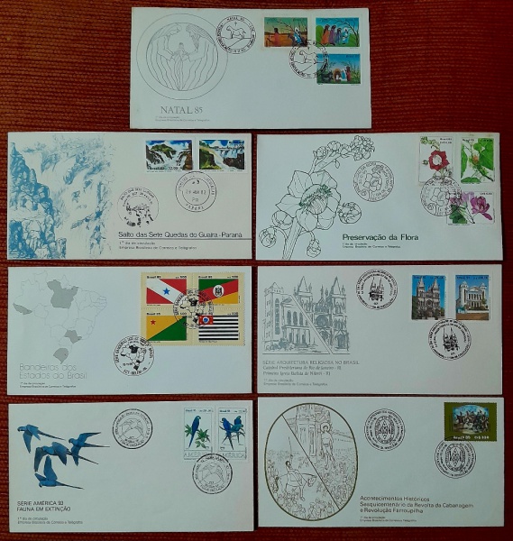 Joias . Brasil 1981 - Natal, seleção de 27 envelopes FDC's, foto 8