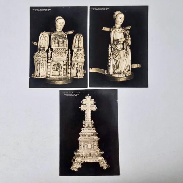 Joias . Três raros postais de Capela dos Ossos em Évora, Portug foto 5