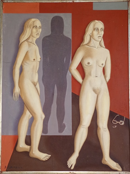 Arte . J.CÂMARA, óleo sobre tela. Medindo: 80 x 60 cm. A.c.i.e (S.M.J) -  Moldura: ...