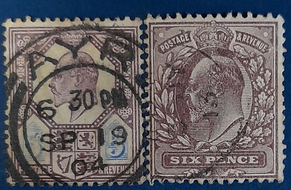 Joias . Inglaterra - Yvert Nº 113, 114 - Selos Carimbados - (1902).