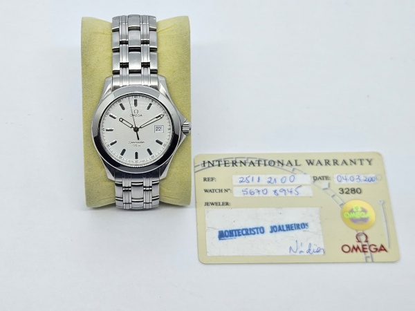 Relogios . Omega Seamaster 120m Ref. 2511.21. Quartz. 36mm. Com cartão. Relógio de 2000. ...