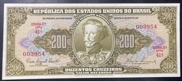 Joias . OPORTUNIDADE - A INGLESINHA - CEDULA DO BRASIL -  200 CRUZEIROS - C098  (REF. ...