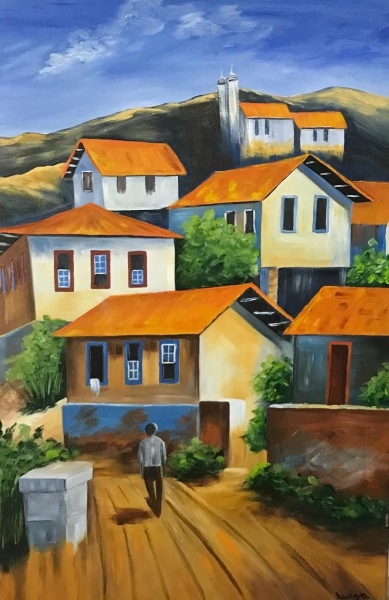 Arte . Edgar Oehlmeyer - Paisagem - OSC Med;42x33cm Sem Moldur foto 2