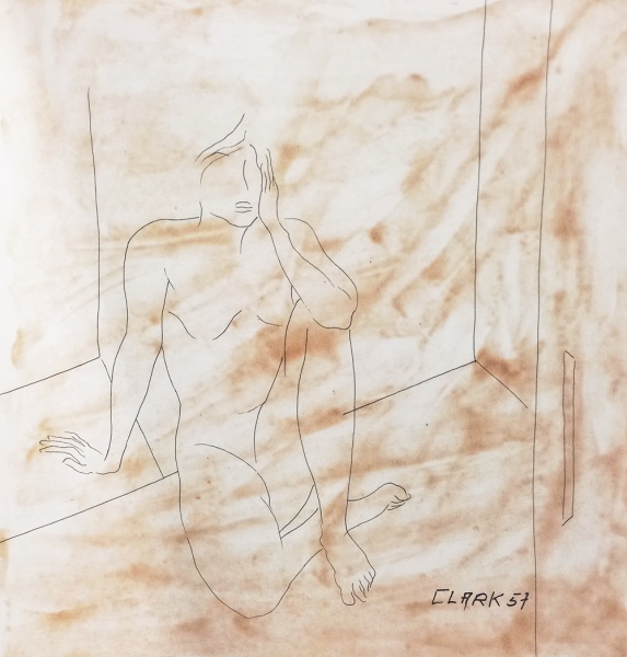 Arte . AM076, E. DI CAVALCANTI, óleo sobre cartão, composição, foto 2