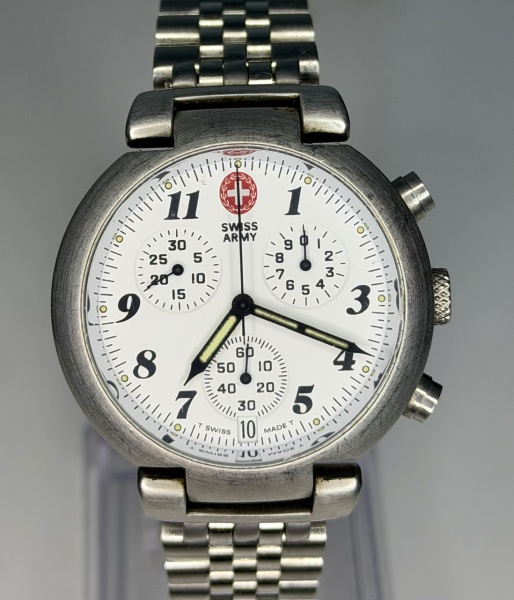 Relogios . Swiss Army - Relógio suíço de pulso cronógrafo Quartz com pulseira em aço - ...