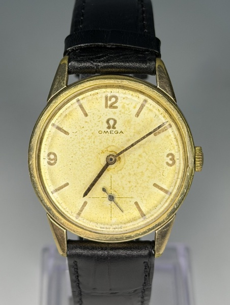 Relogios . Omega - Relógio suíço de pulso movimento à corda com pulseira em couro com ...
