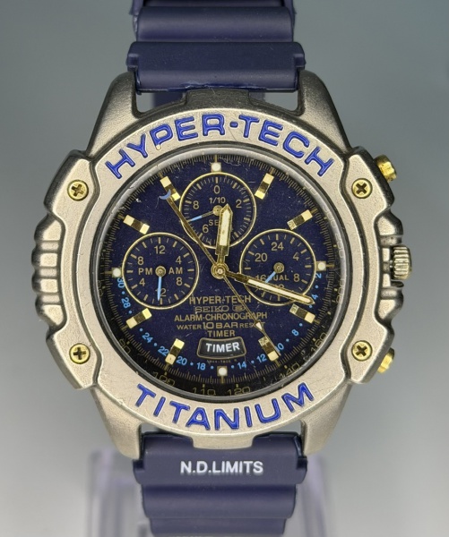 Relogios . Seiko 5 Alba Hyper-Tech Titanium - Relógio de pulso com alarme, cronógrafo e ...