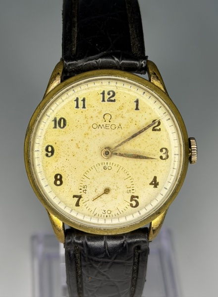 Relogios . Omega - Relógio suíço de pulso movimento à corda com pulseira em couro - ...