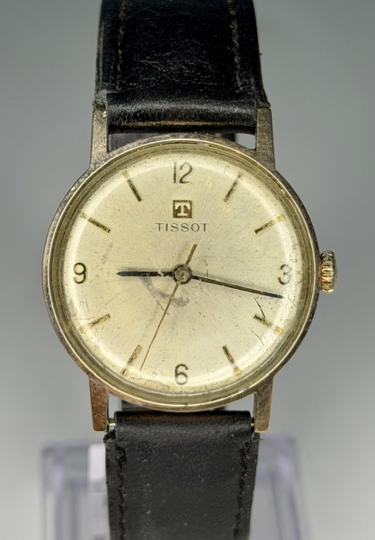 Relogios . Tissot - Relógio de pulso movimento à corda com pulseira em couro - ...