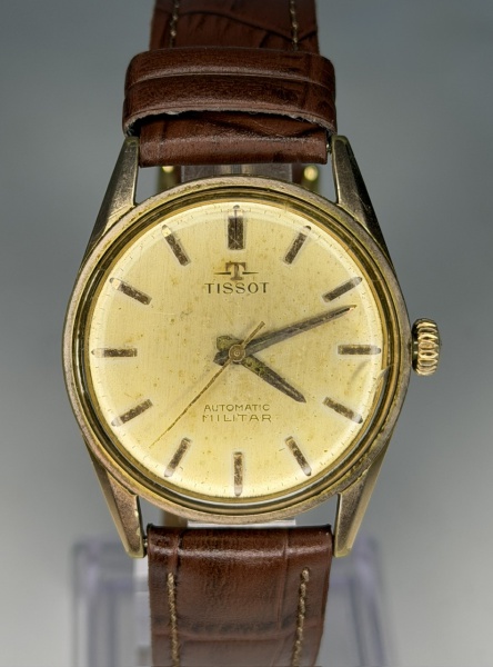 Relogios . Tissot Militar - Relógio suíço de pulso automático com pulseira em couro com ...