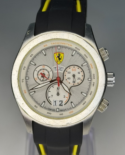 Relogios . Ferrari Paddock - Relógio suíço de pulso cronógrafo Quartz com pulseira em ...