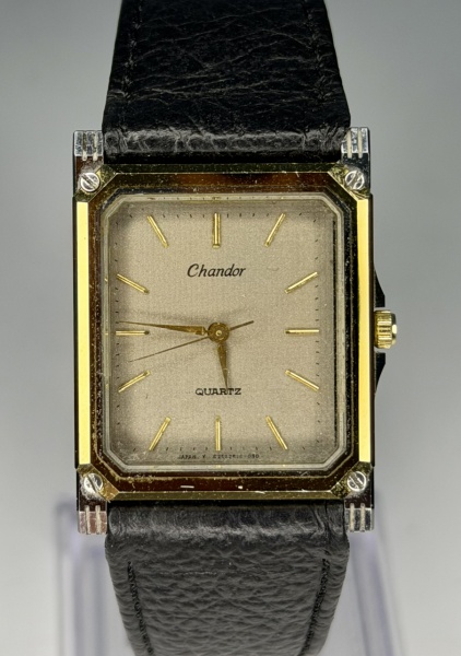 Relogios . Orient Chandor - Raro relógio de pulso Quartz estilo Tank com pulseira em couro ...