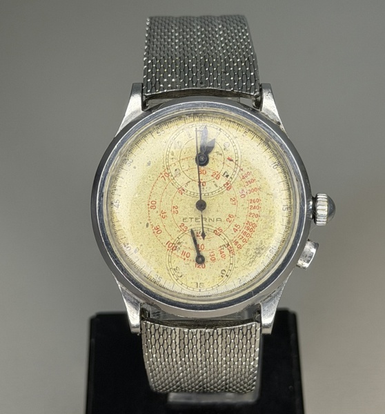 Relogios . Eterna - Raríssimo Relógio Eterna De 1936 Calibre Vênus 140 Modelo MonoPusher ...