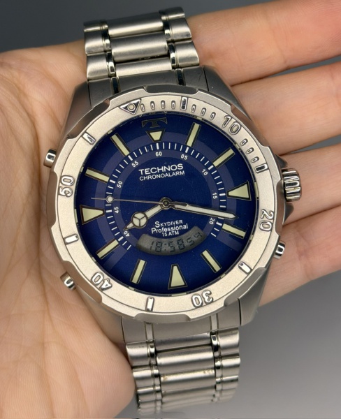 Relogios . Technos Skydiver - Relógio de pulso com alarme e cronógrafo Quartz com pulseira ...