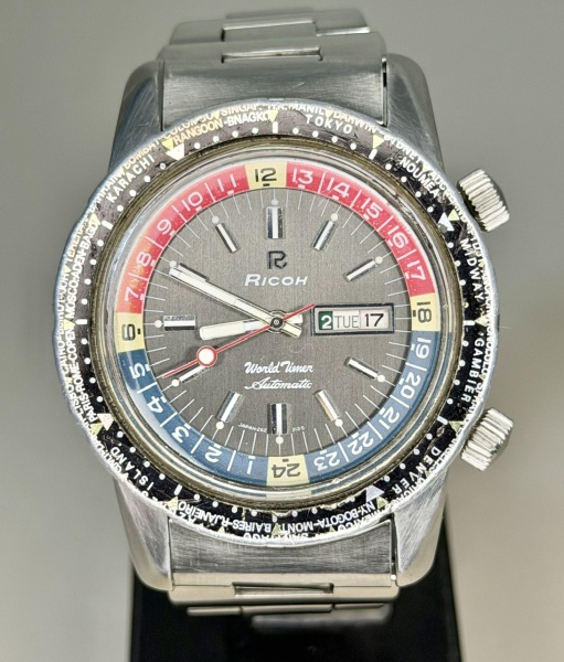 Relogios . Ricoh - Raríssimo Relógio Ricoh World Timer Década de 70 movimento automático ...