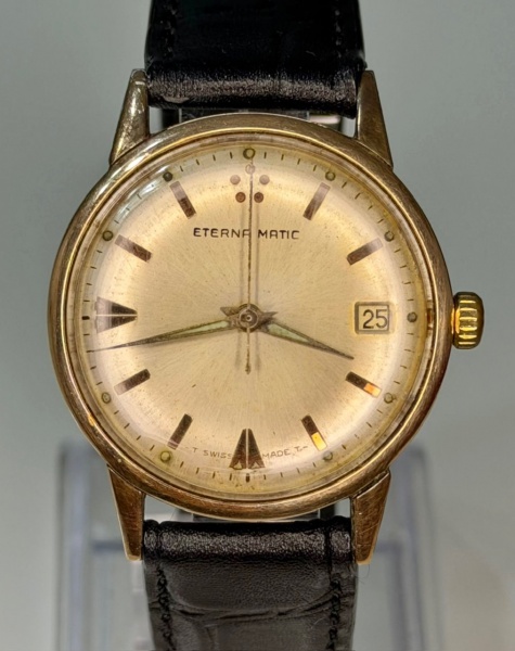 Relogios . Eterna Matic - Belíssimo relógio eterna Matic aço e ouro rico em detalhes ...