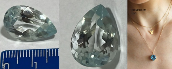 Joias . TURMALINA PARAIBA AFRICANA -   PAR EM LAPIDAÇÃO GOTA  - foto 6