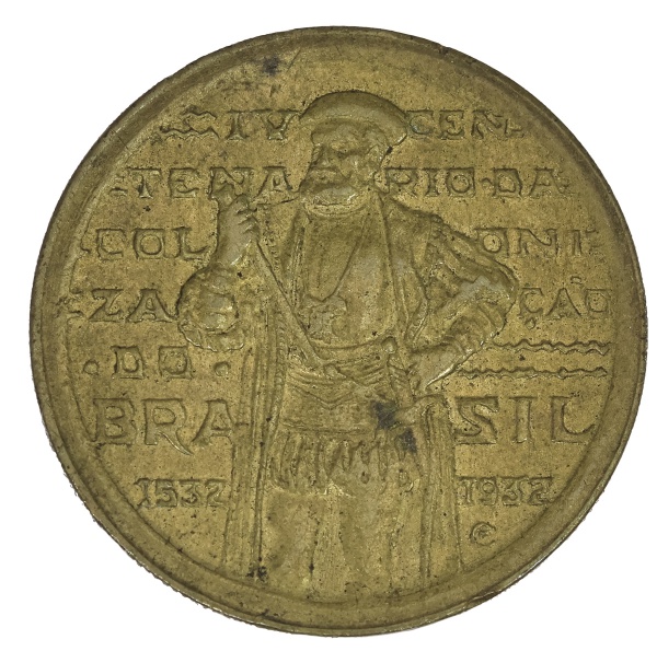 Joias . Moeda do Brasil - 1000 Reis - 1932 - IV Centenario da Colonizaçao do Brasil - ...