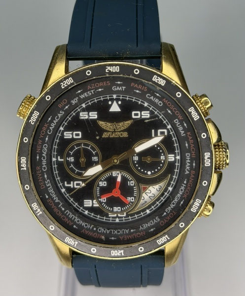 Relogios . Aviator F-Series AVW7770G116 - Relógio de pulso cronógrafo Quartz com contador ...